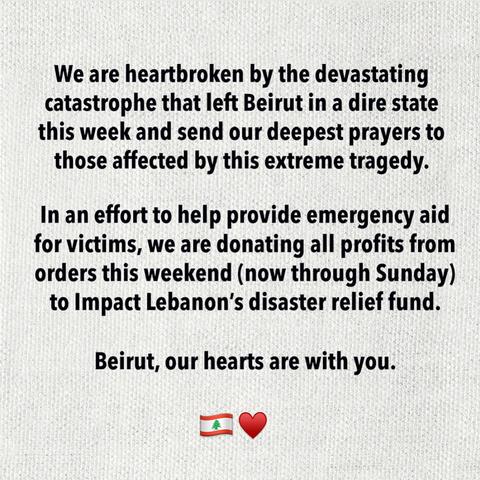 Beirut Disaster Relief Fundraiser