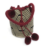 Wayuu Pom Pom Mochila Bag - Josefina - LUCINE