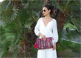 Selena Large Embroidered Clutch - Ayesha - LUCINE