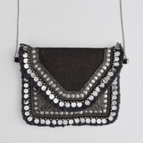 Alia Beaded Handbag - Charcoal