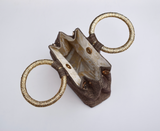 Gina Ring Handle Bag  - Brown