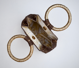 Gina Ring Handle Bag  - Brown