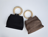 Gina Ring Handle Bag  - Brown
