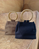 Gina Ring Handle Bag  - Black