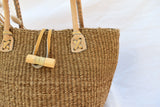 Kenya Bag with Leather Handles - Sand