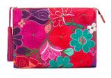 Selena Large Embroidered Clutch - Iris - LUCINE