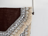 Alia Beaded Handbag - Brown