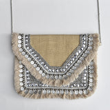 Alia Beaded Handbag - Cream