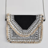 Alia Beaded Handbag - Black