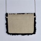 Nina Beaded Handbag - Cream & Black