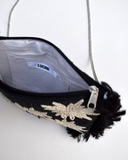 Sylvia Beaded Handbag - Black & Ivory