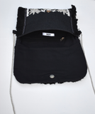 Nadia Beaded Handbag - Black & Ivory