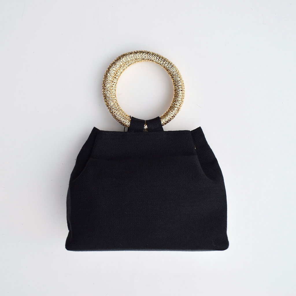 RI Ring Detail Slouch Bag - Black