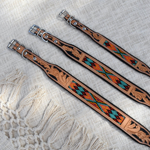 Hand Beaded Dog Collar - Churro