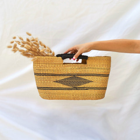 Ghana Tote with Leather Handles