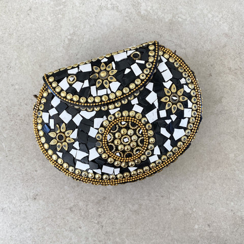 Vintage Indian Stone Mosaic Bag