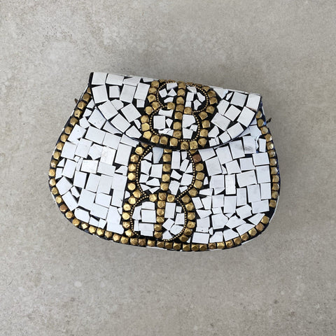 Vintage Indian Stone Mosaic Bag