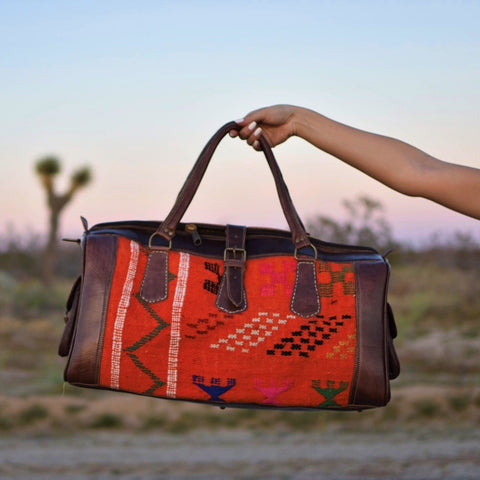 Moroccan Weekender Bag - Orange - LUCINE