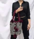 Wayuu Pom Pom Mochila Bag - Josefina - LUCINE